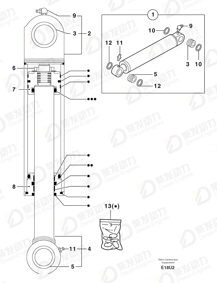 VOLVO Nut 5640365 Drawing