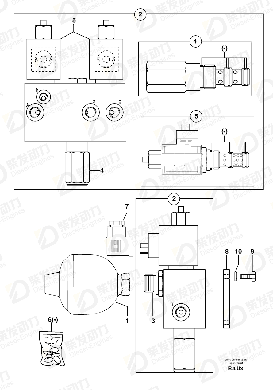 VOLVO Valve 5220022 Drawing