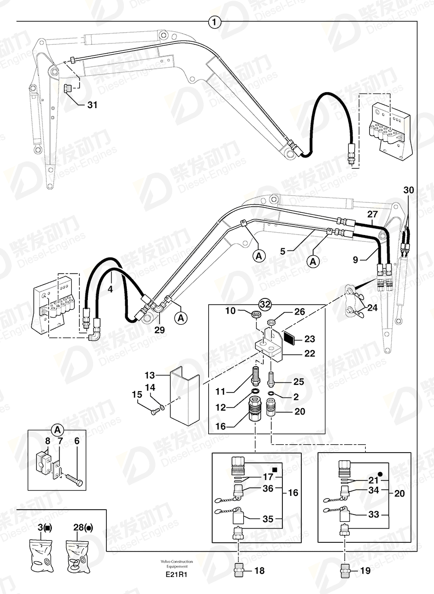 VOLVO Bracket 3810521 Drawing