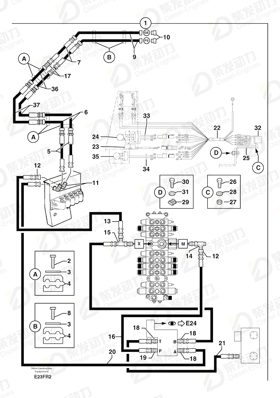 VOLVO Flange 4690122 Drawing