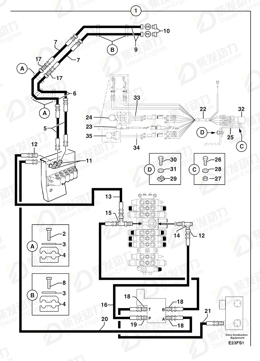 VOLVO Screw 4380034 Drawing