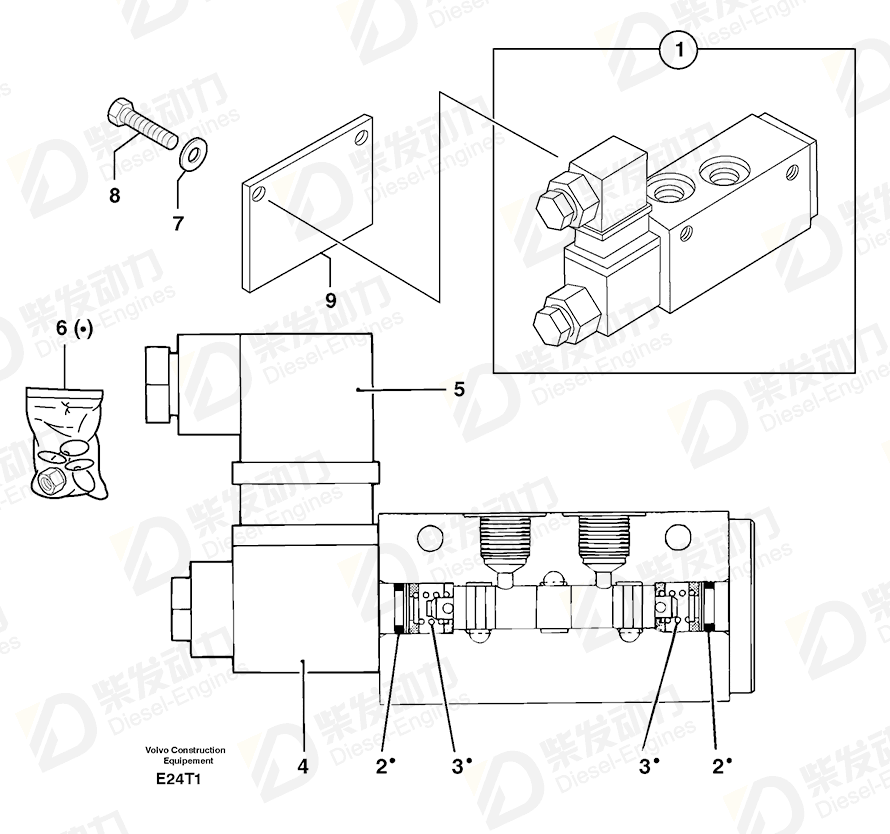 VOLVO Sealing Kit 7450254 Drawing