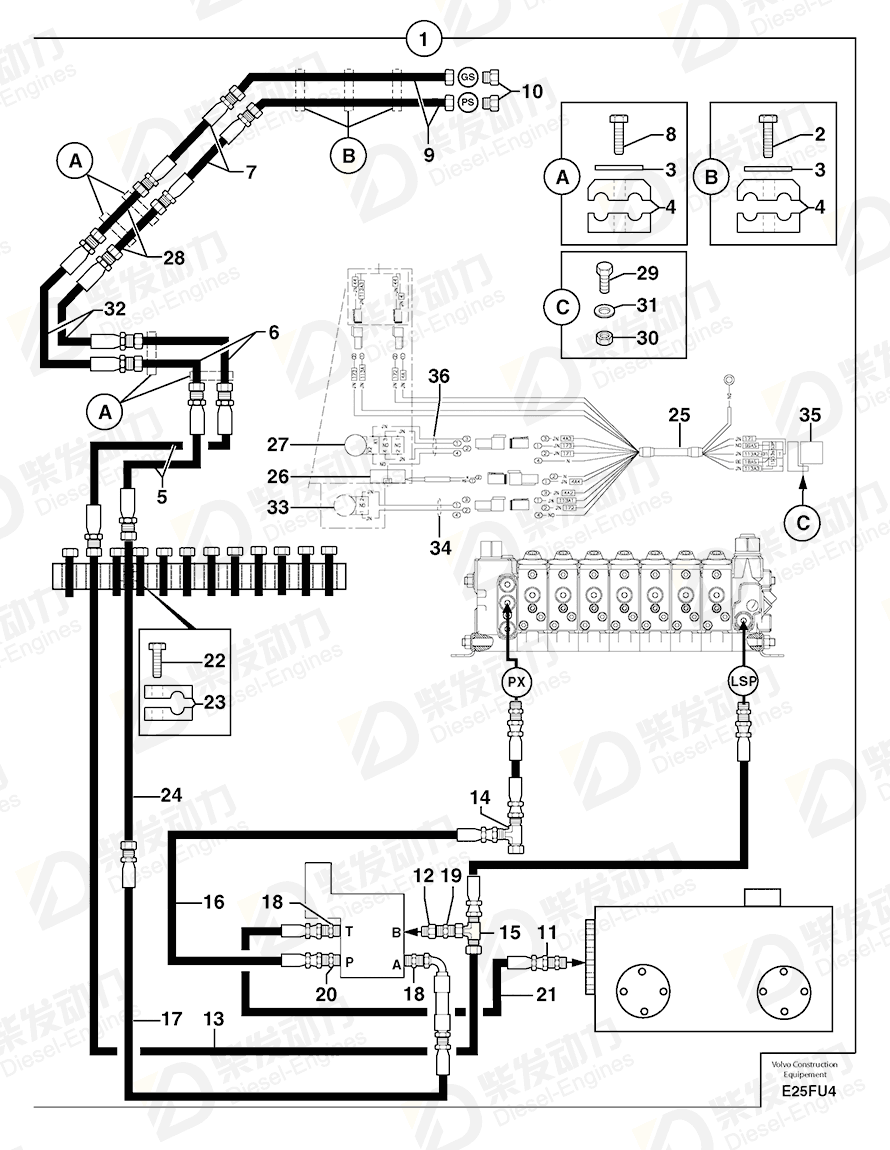 VOLVO Tube 5910808 Drawing