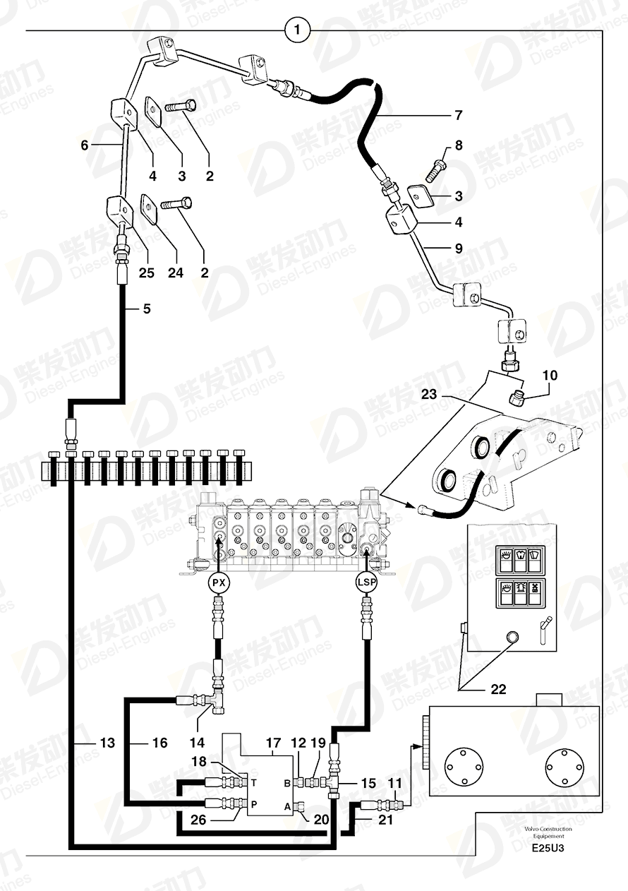 VOLVO Adapter 4750423 Drawing