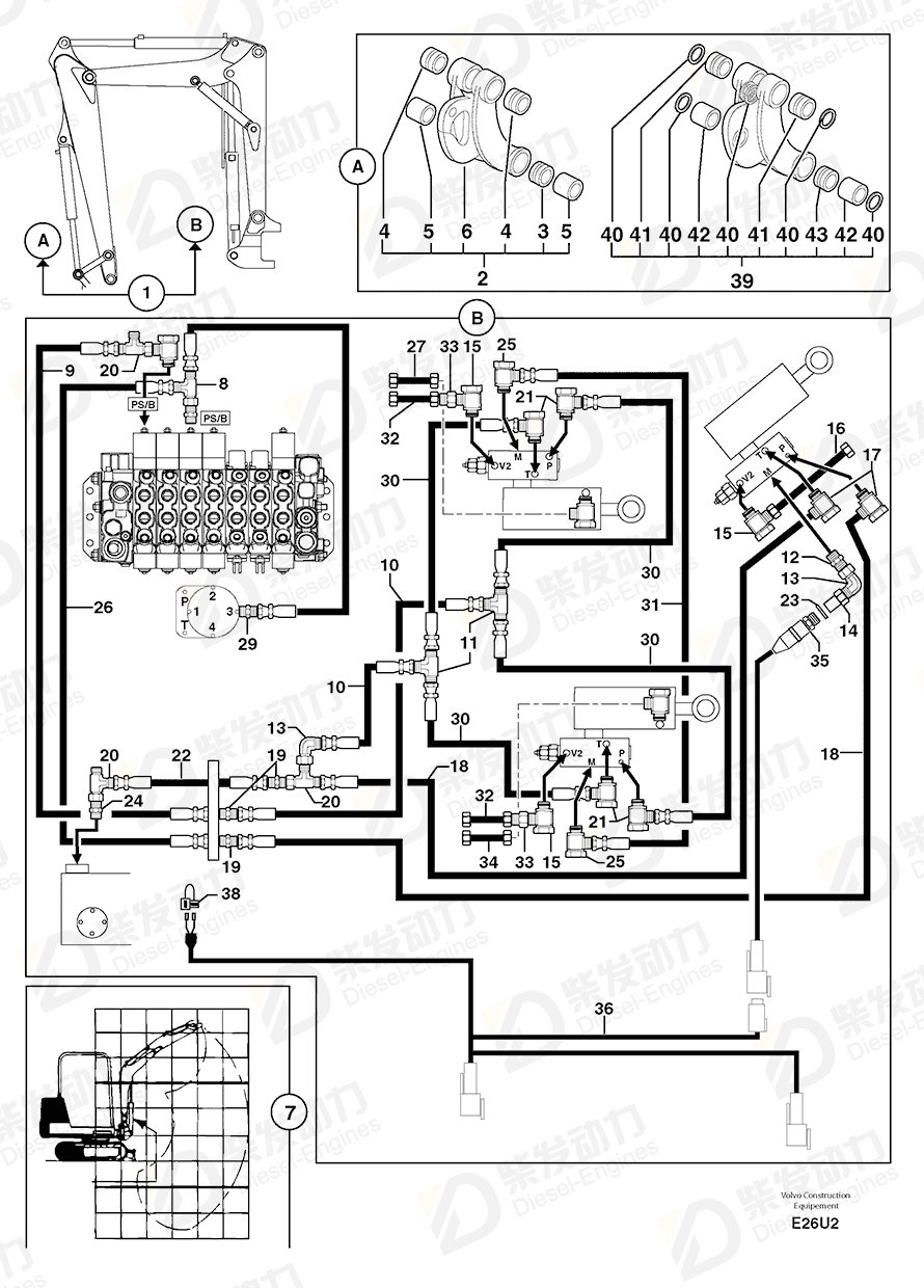 VOLVO Wire harness 5720279 Drawing