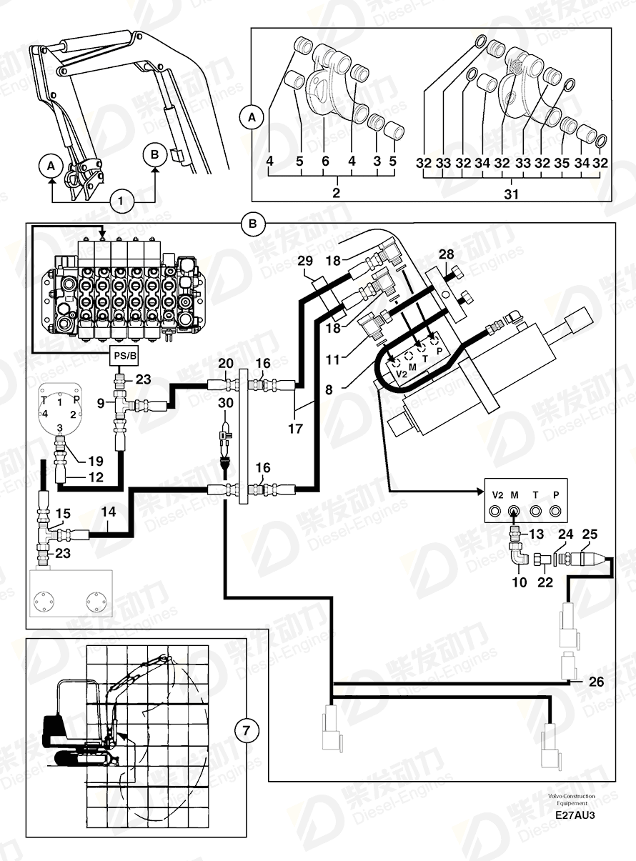 VOLVO Bushing 3870068 Drawing