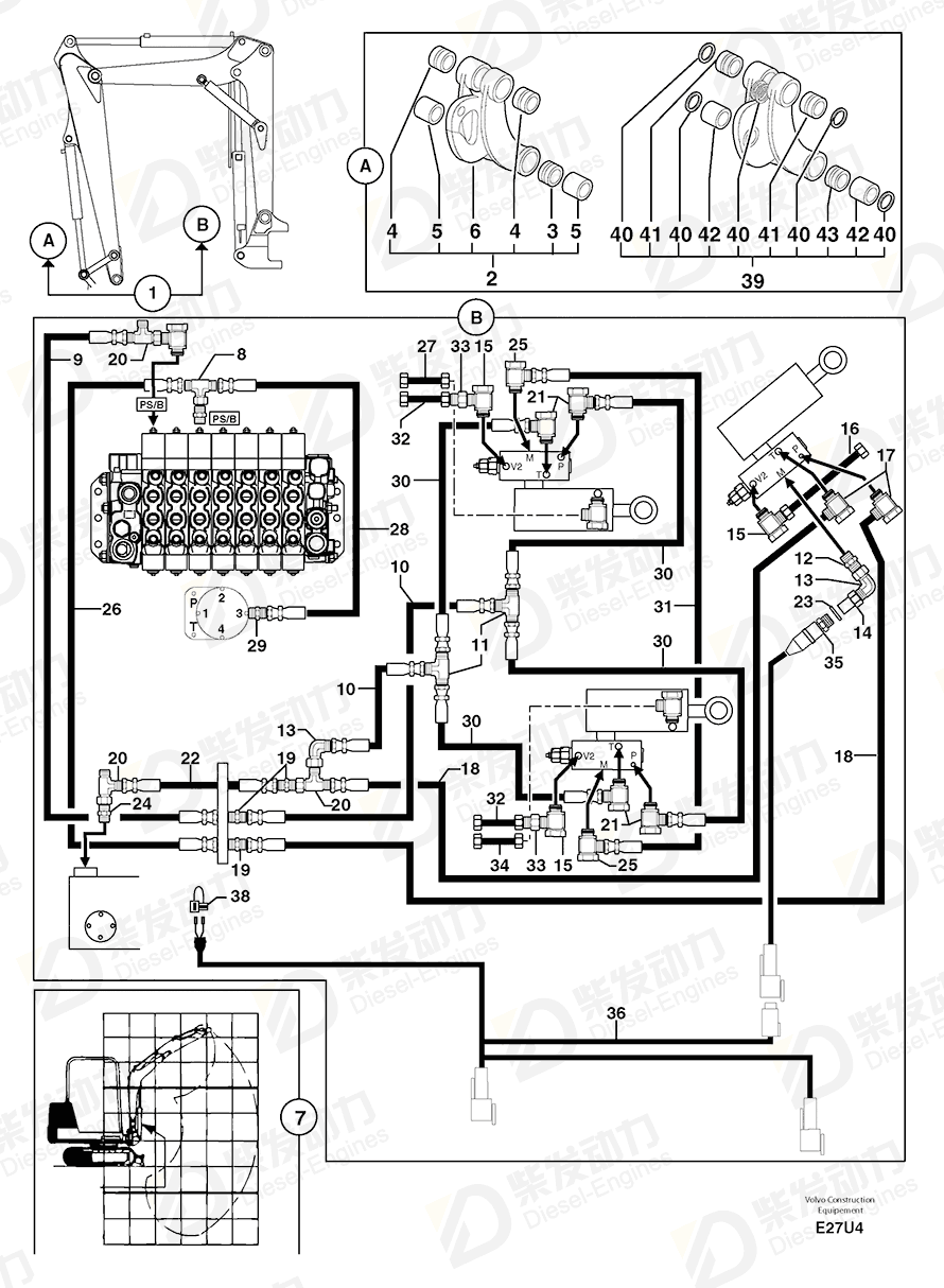 VOLVO Wire harness 5720534 Drawing