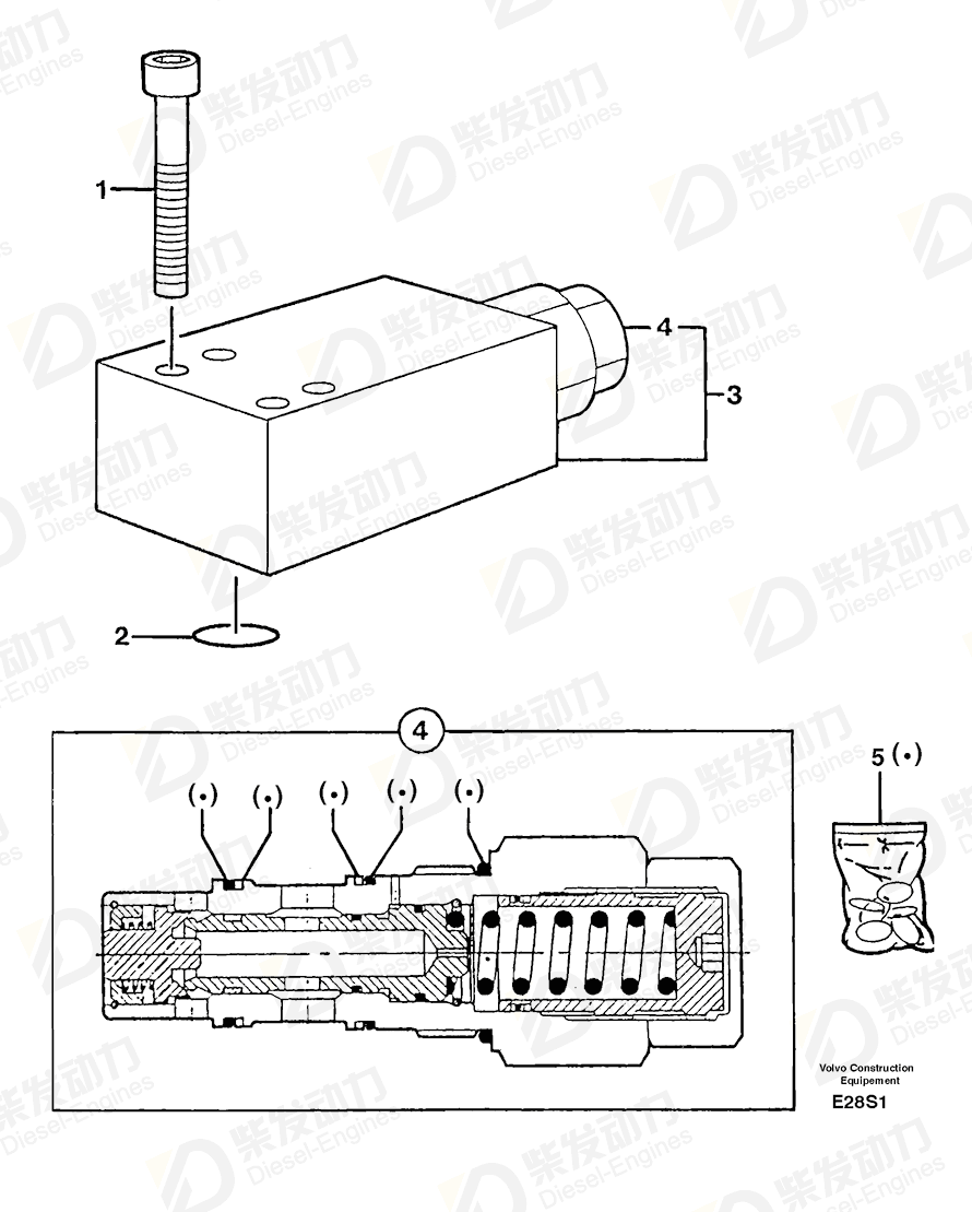 VOLVO Sealing Kit 5960031 Drawing