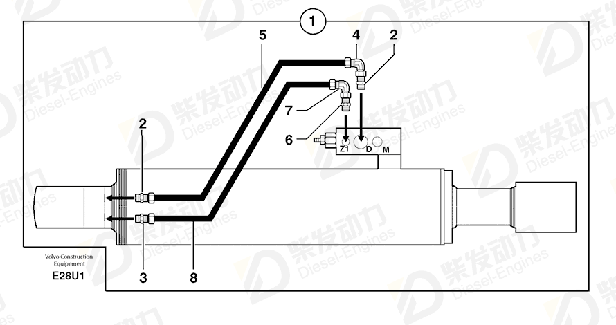VOLVO Tube 5910601 Drawing