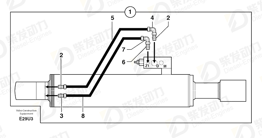 VOLVO Tube 5910600 Drawing