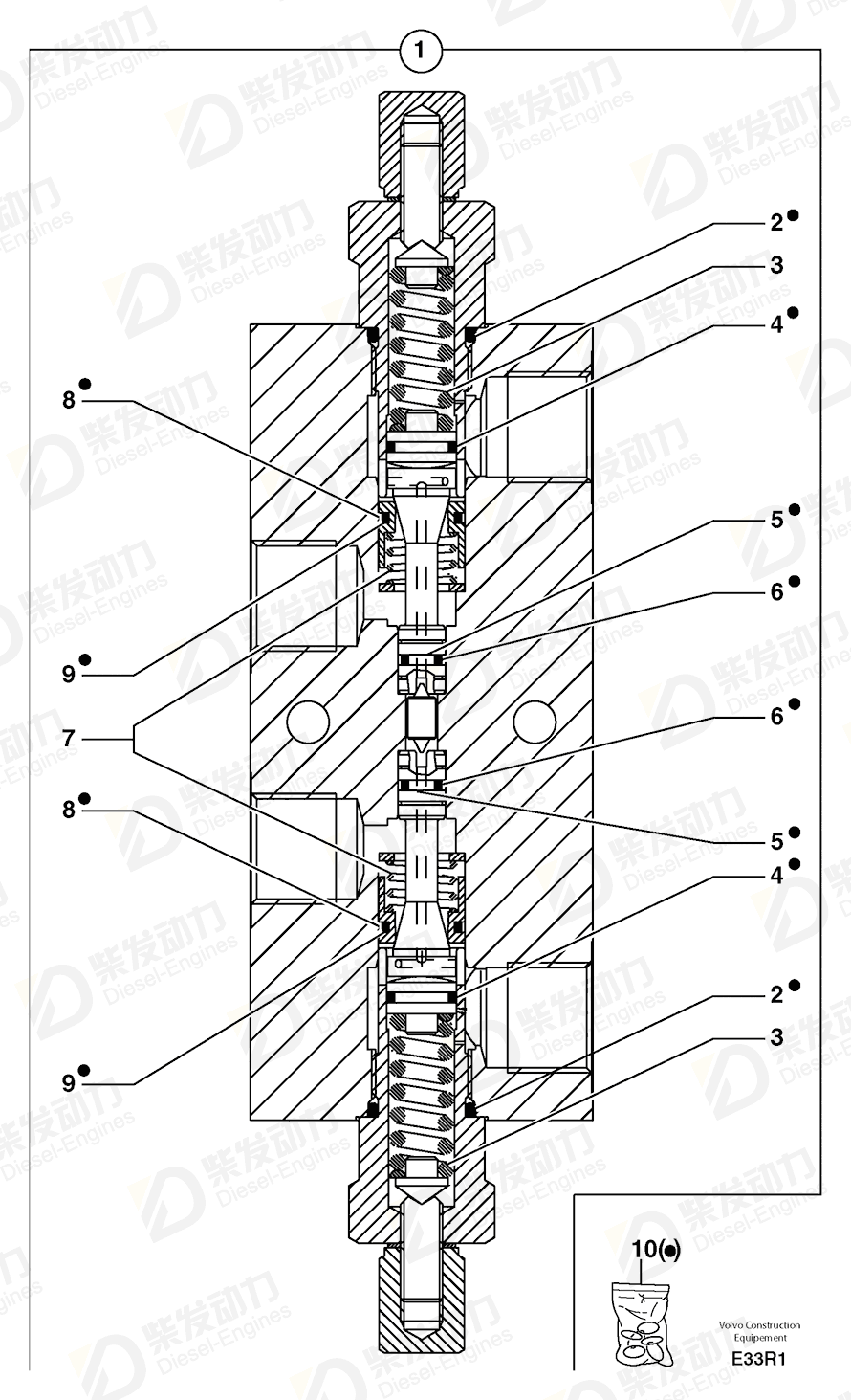 VOLVO Equlalizing valve 5360315 Drawing