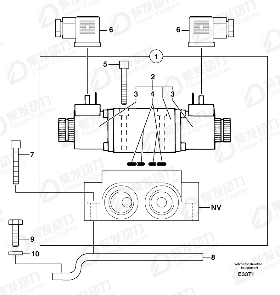 VOLVO Solenoid 5220033 Drawing