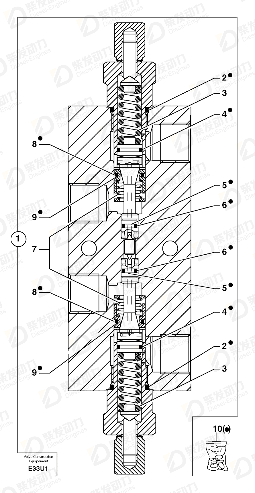 VOLVO Back-up ring 7417413 Drawing