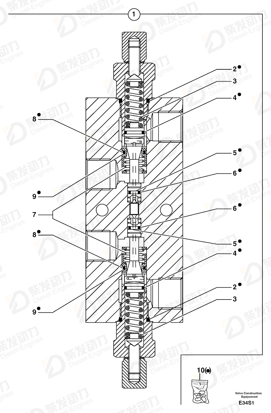 VOLVO Sealing kit 7417419 Drawing