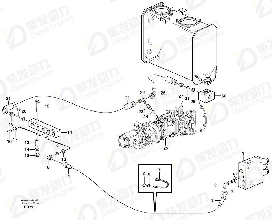 VOLVO Nipple 4933535 Drawing