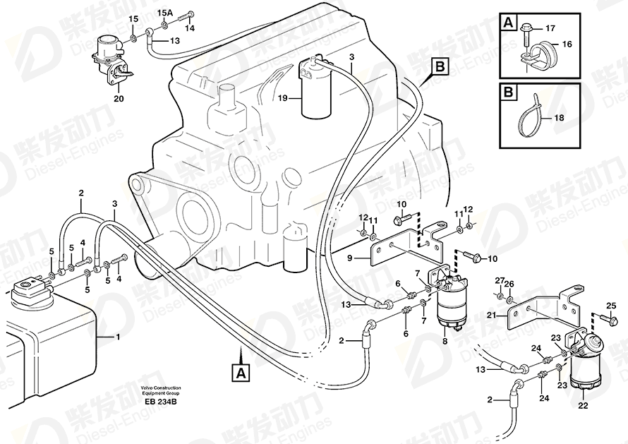 VOLVO Hollow screw 944153 Drawing