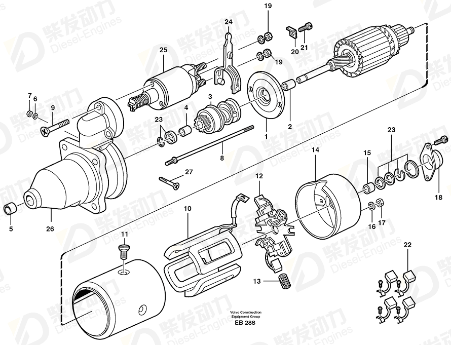 VOLVO Small parts kit 829707 Drawing