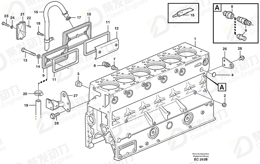 VOLVO Plug, with sealant 968060 Drawing