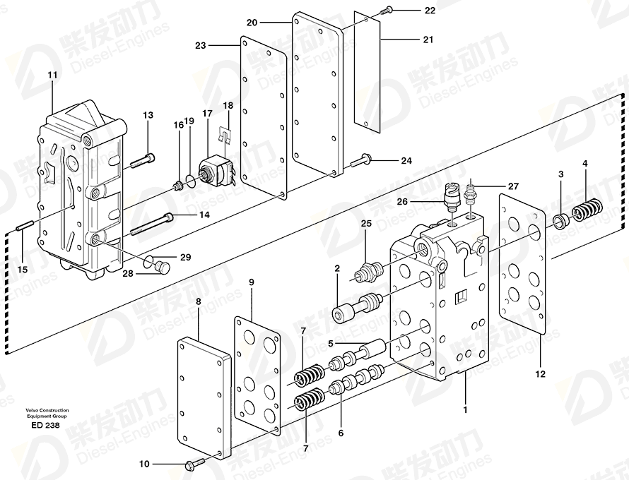 VOLVO Solenoid valve 11036710 Drawing VOLVO Solenoid valve 11036710 Drawing