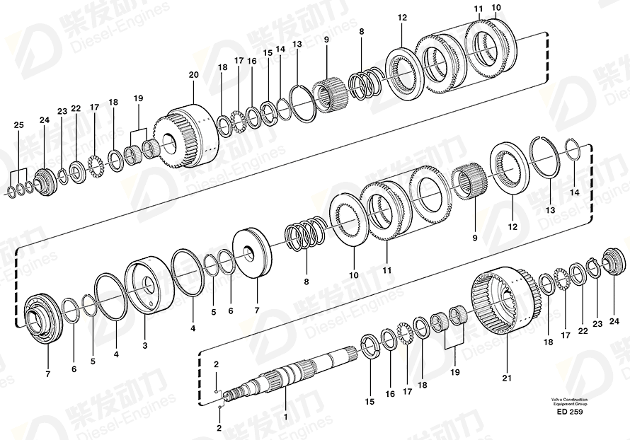 VOLVO Gear 11037114 Drawing