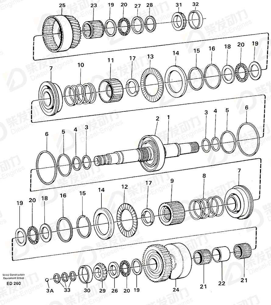 VOLVO Clutch hub 11037154 Drawing