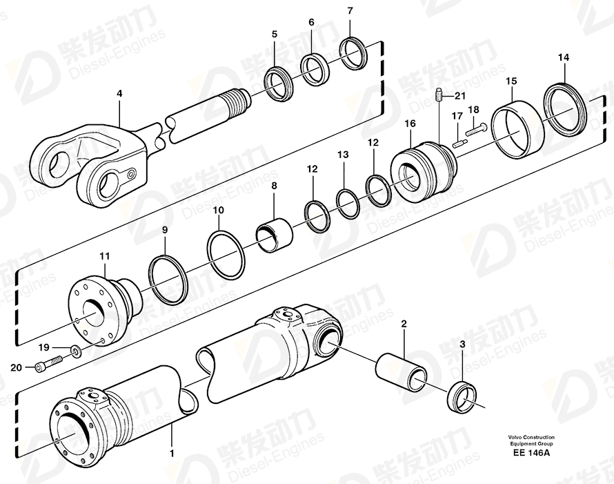 VOLVO Guide ring 11088109 Drawing VOLVO Guide ring 11088109 Drawing