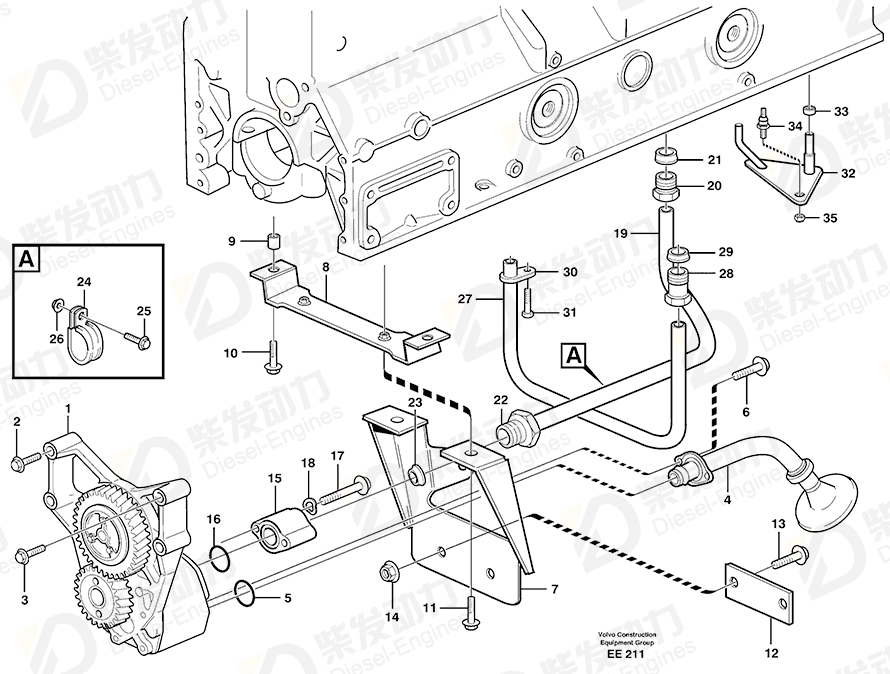 VOLVO Square washer 421750 Drawing