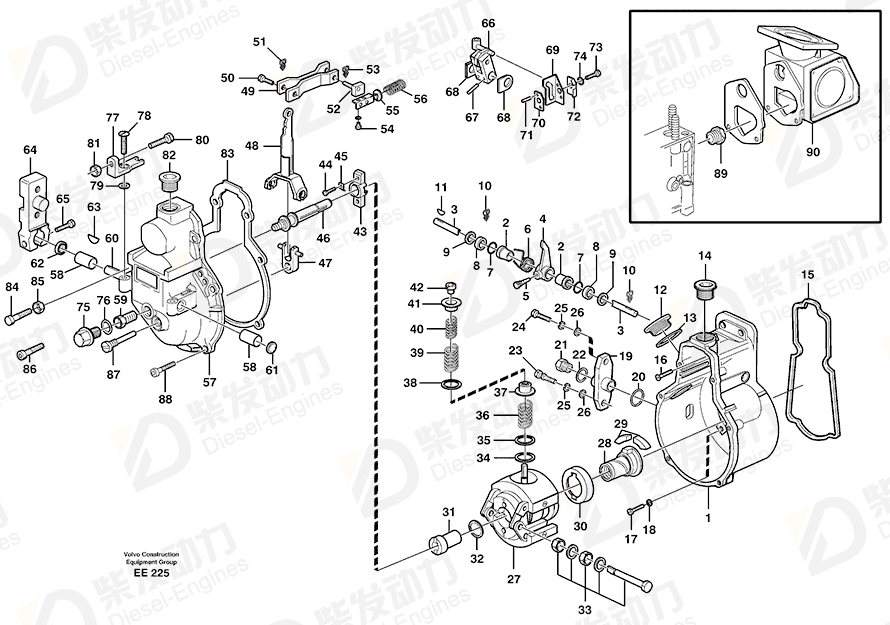 VOLVO Smoke limiter 11701949 Drawing VOLVO Smoke limiter 11701949 Drawing