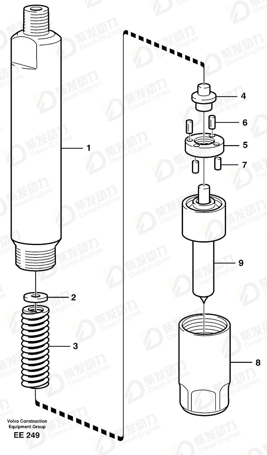 VOLVO Compression spring 3094460 Drawing
