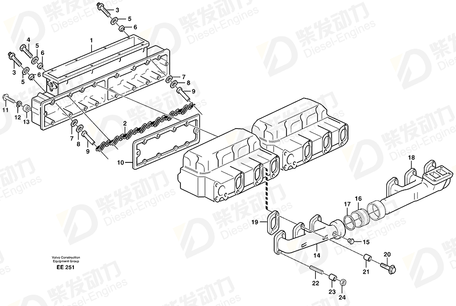VOLVO Gasket kit 3978600 Drawing VOLVO Gasket kit 3978600 Drawing