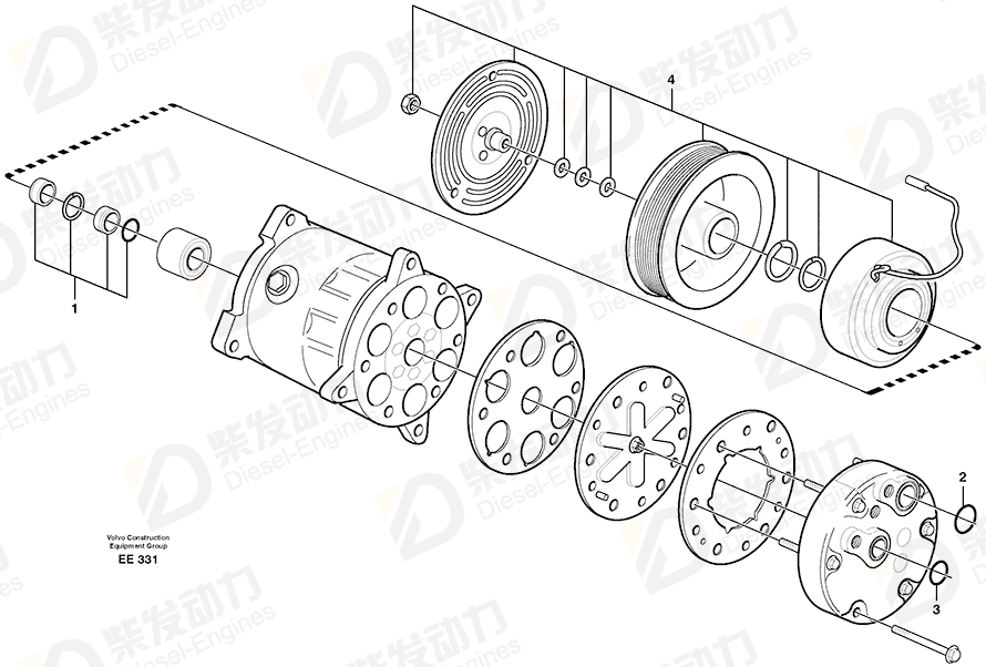 VOLVO Sealing kit 11704565 Drawing