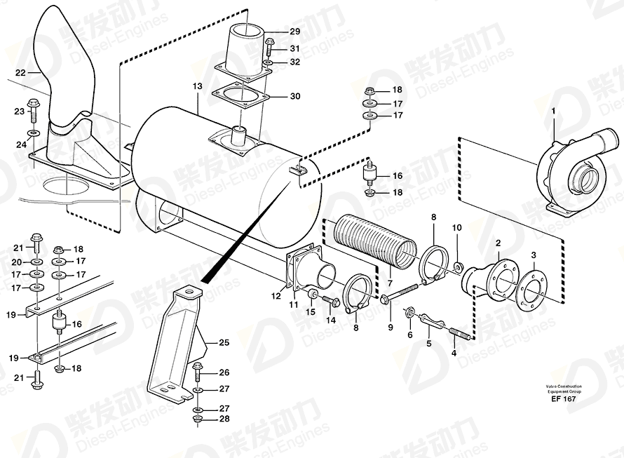 VOLVO Gasket 424632 Drawing