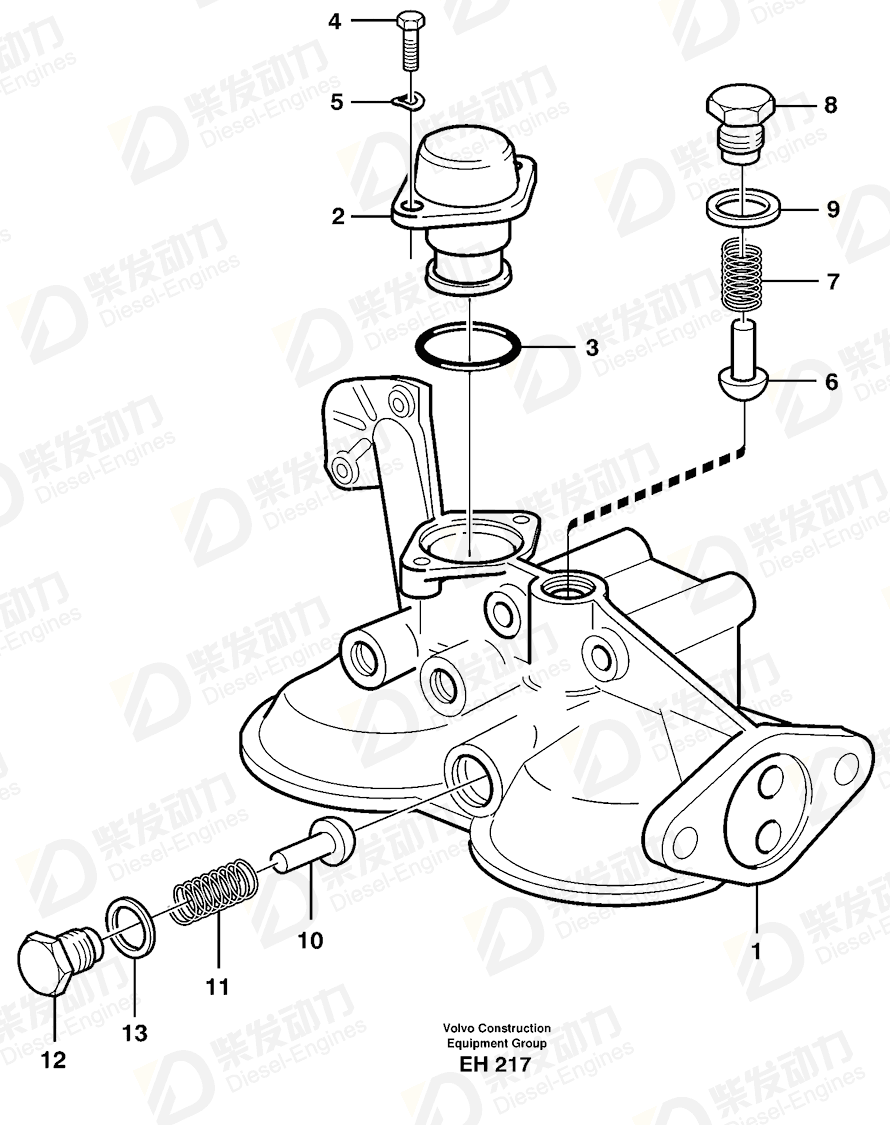 VOLVO Housing 470984 Drawing