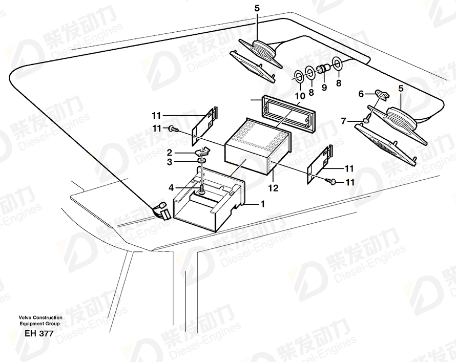 VOLVO Radio 8633018 Drawing