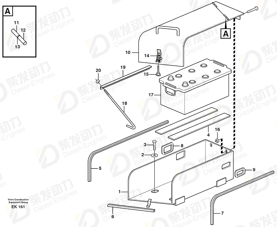 VOLVO Battery 8158063 Drawing