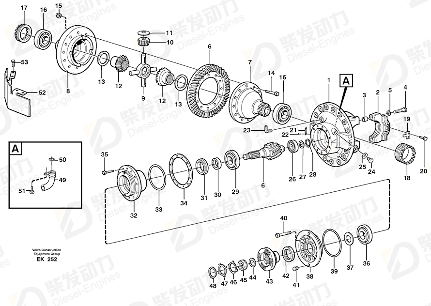 VOLVO Roller bearing 184636 Drawing VOLVO Roller bearing 184636 Drawing