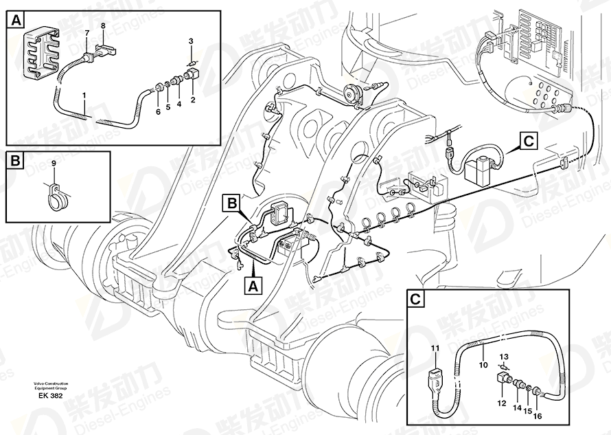 VOLVO Hose coupling 11039287 Drawing