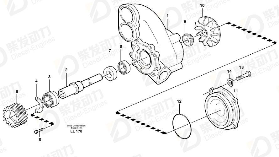 VOLVO Sealing ring 978293 Drawing VOLVO Sealing ring 978293 Drawing