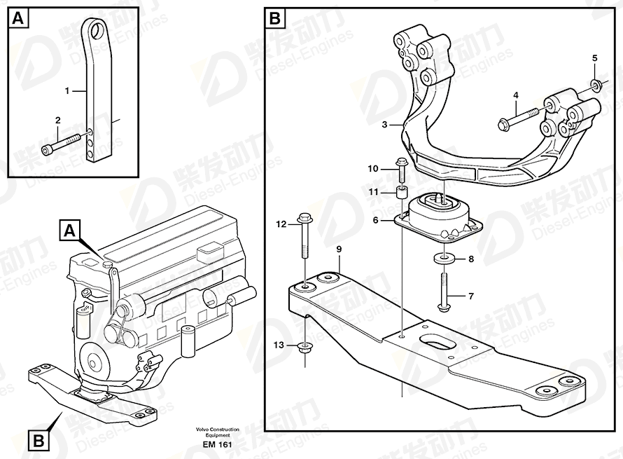 VOLVO Lifting eye 3826657 Drawing