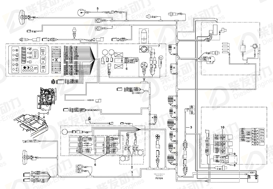 VOLVO Cable harness 5720305 Drawing VOLVO Cable harness 5720305 Drawing
