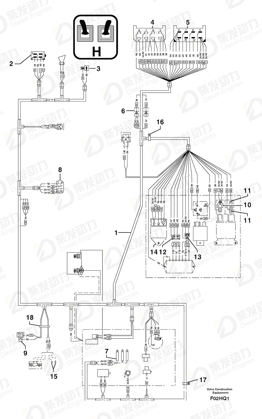 VOLVO Plug connector 5080021 Drawing