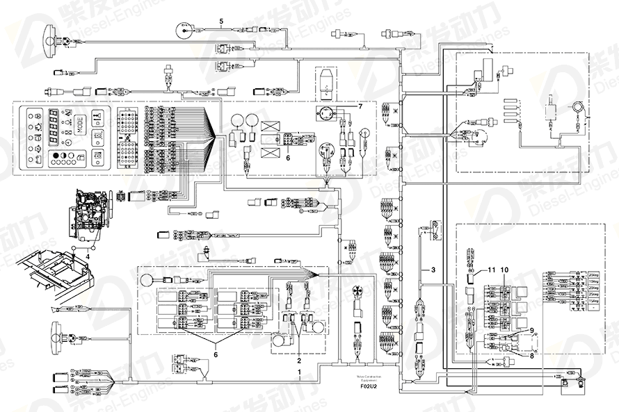 VOLVO Wire harness 5720347 Drawing