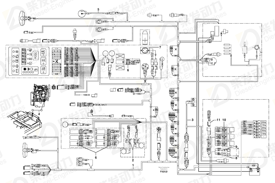 VOLVO Wire harness 5720406 Drawing VOLVO Wire harness 5720406 Drawing