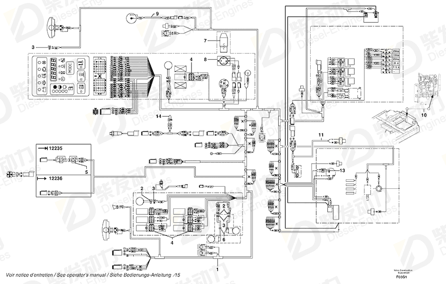 VOLVO Wire harness 5720348 Drawing