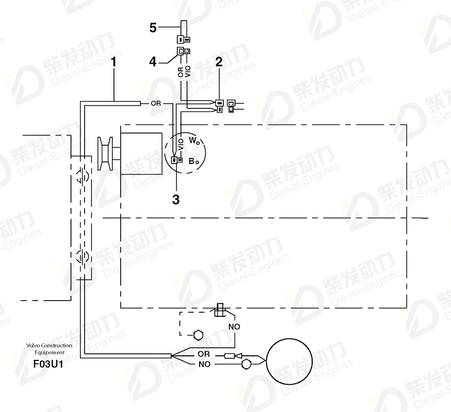VOLVO Wire harness 5720608 Drawing