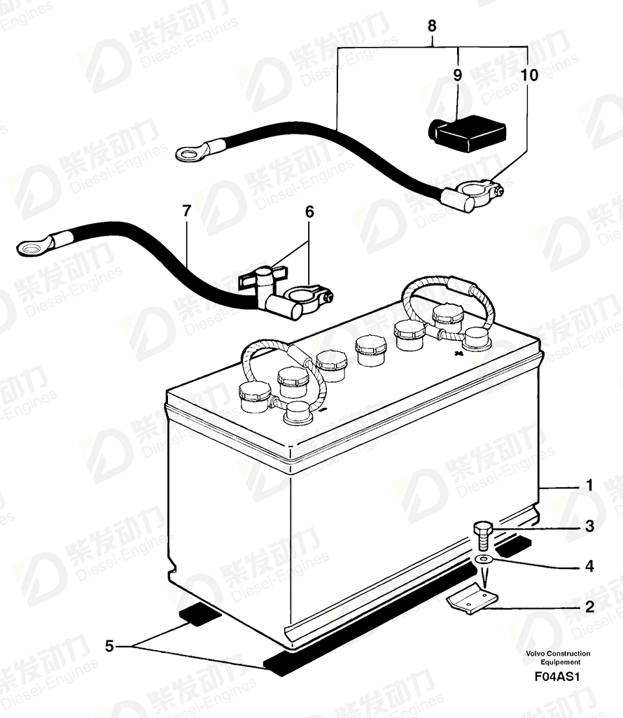 VOLVO Battery cable 5720351 Drawing VOLVO Battery cable 5720351 Drawing