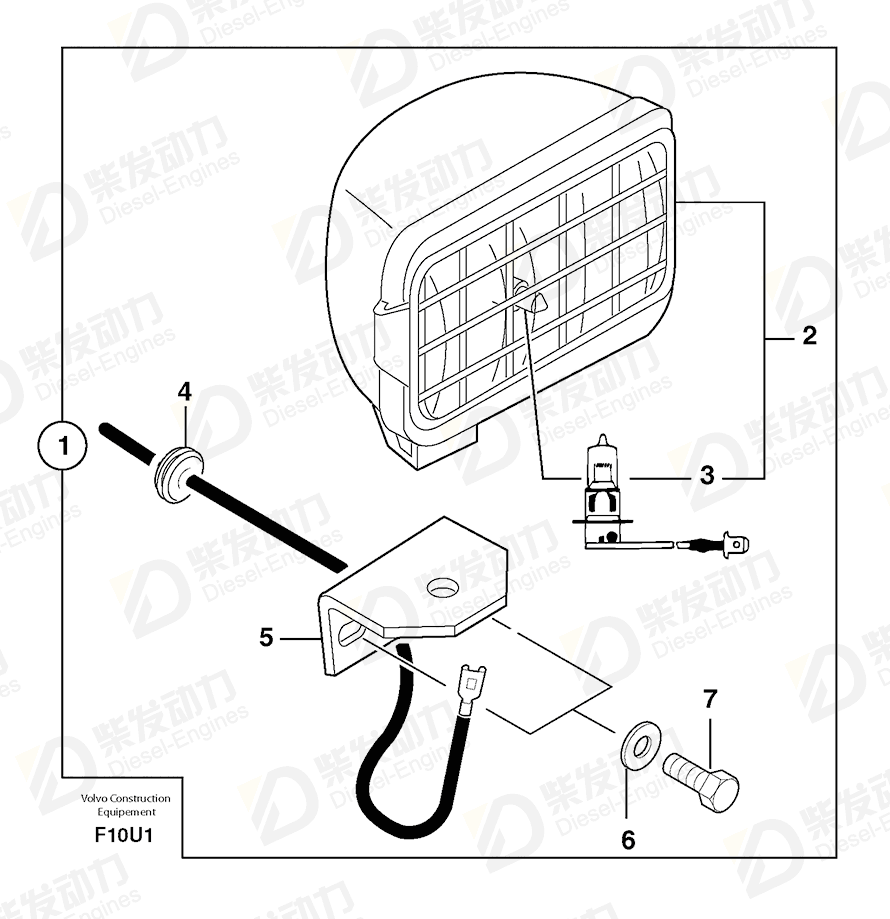 VOLVO Rear light kit 6530087 Drawing VOLVO Rear light kit 6530087 Drawing