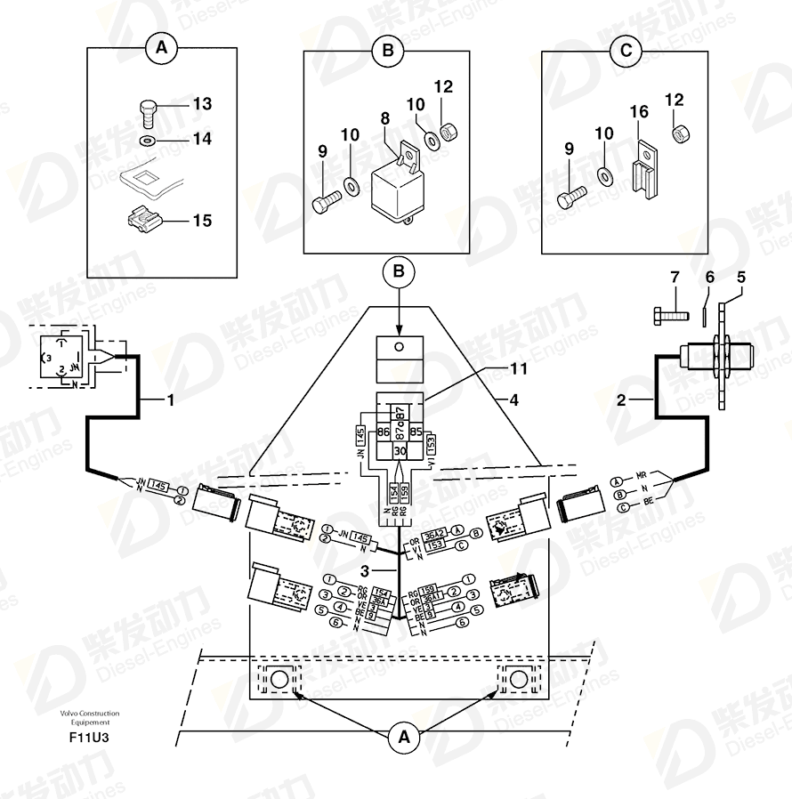 VOLVO Screw 4250009 Drawing