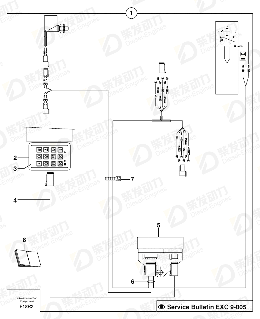 VOLVO Wire harness 5720711 Drawing VOLVO Wire harness 5720711 Drawing