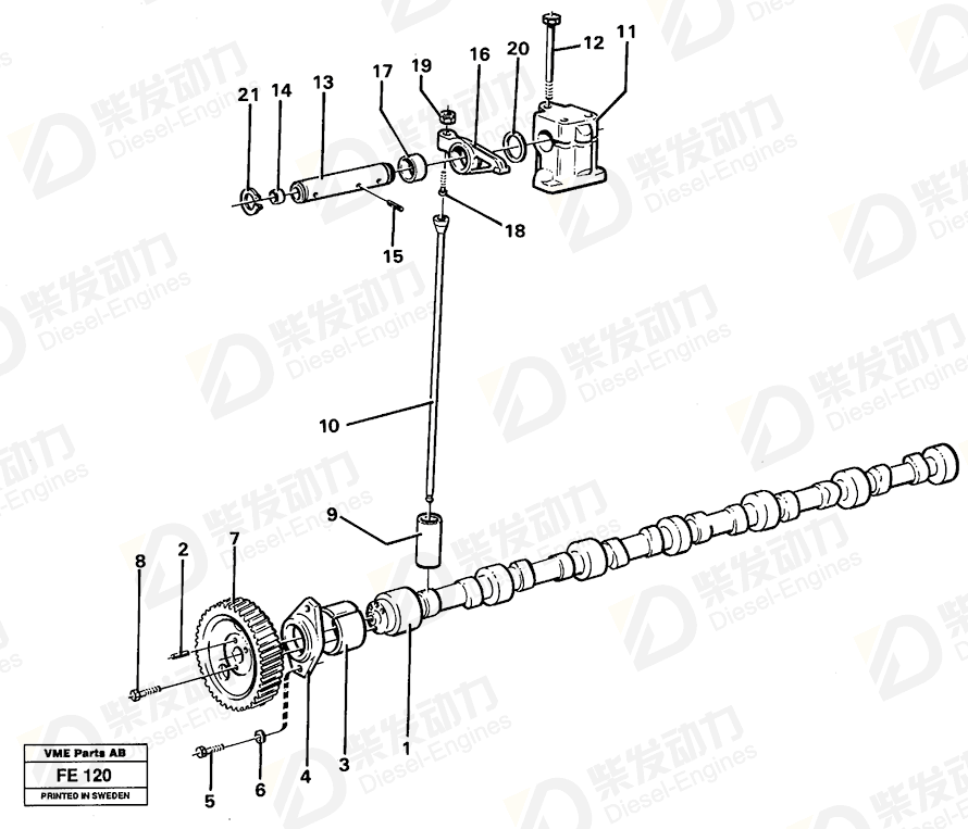 VOLVO Camshaft 8193727 Drawing